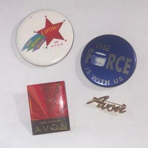 Avon Pin Collection - Blue, Red, Gold, White